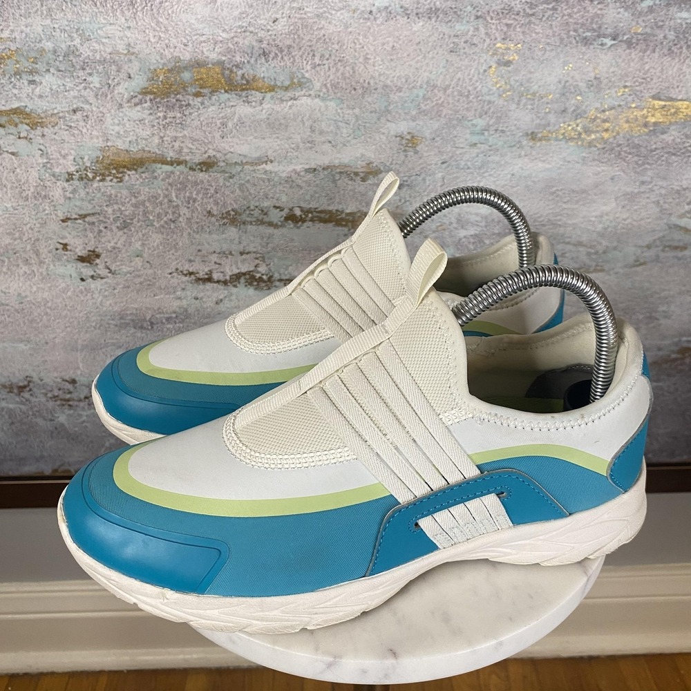 Vionic Vayda Shoes Womens Size 7.5 White Blue Slip On Walking Comfort Sneakers - Picture 1 of 11
